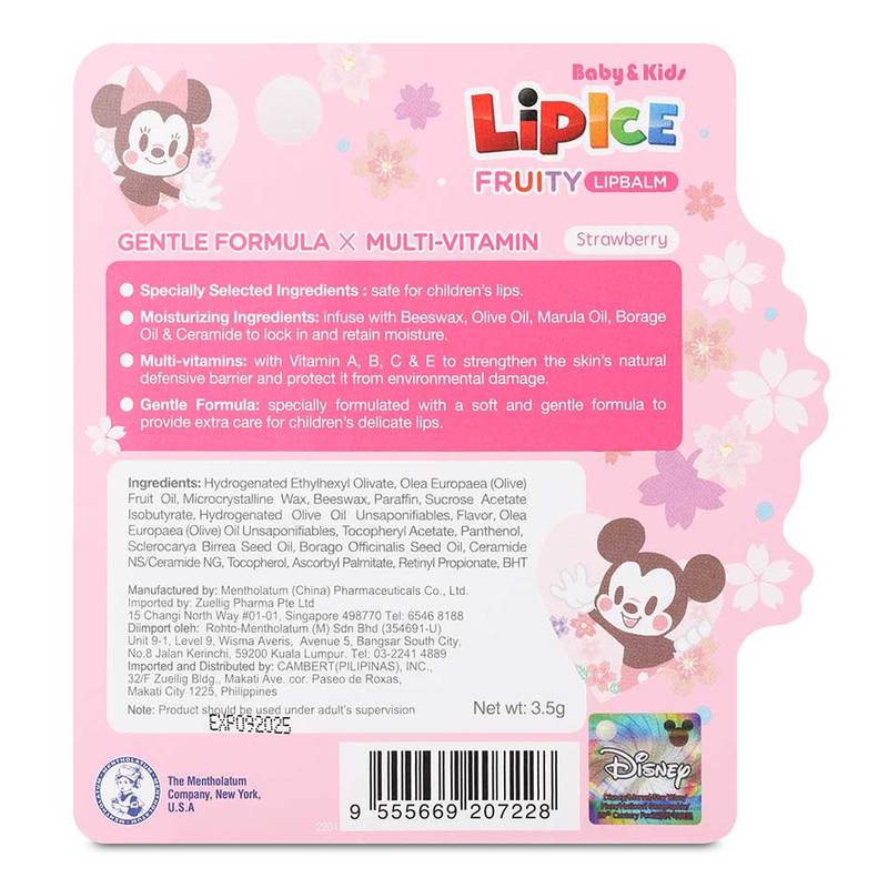 Mentholatum Lipcare Disney LipIce Kids Strawberry