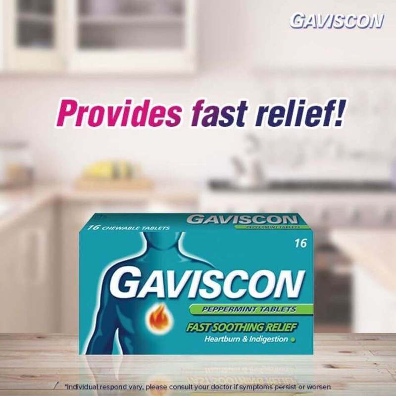 Gaviscon Peppermint Tablets,16 tablets