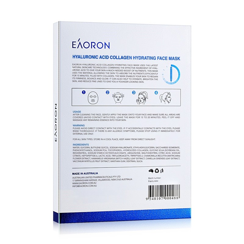 Eaoron Hyaluronic Acid Collagen Mask 25ml x 5pcs