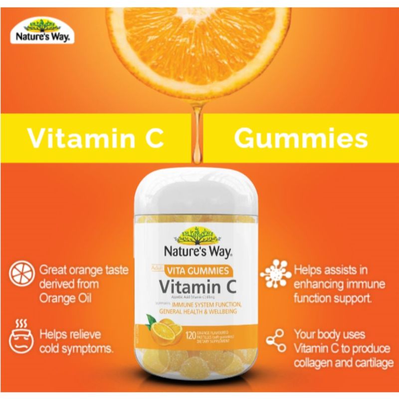 Nature's Way Adult Vitamin C Vita Gummies 120S | Vitamin C | Vitamins ...