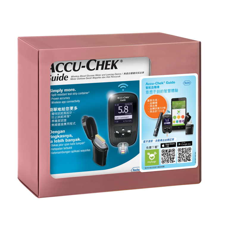 Accu-Chek FastClix Glucose Monitor Kit for Diabetic Blood Sugar Testing:  Guide Me Meter, FastClix Lancing Device & 108 Lancets, 100 Guide Test  Strips, and Control Solution (Packaging May Vary) 