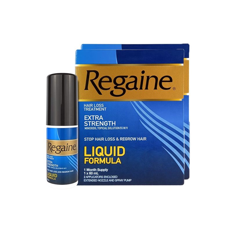 Regaine Extra Strength Hair Loss Treatment 5% Minoxidil Solution Twin Pack, 2x60ml