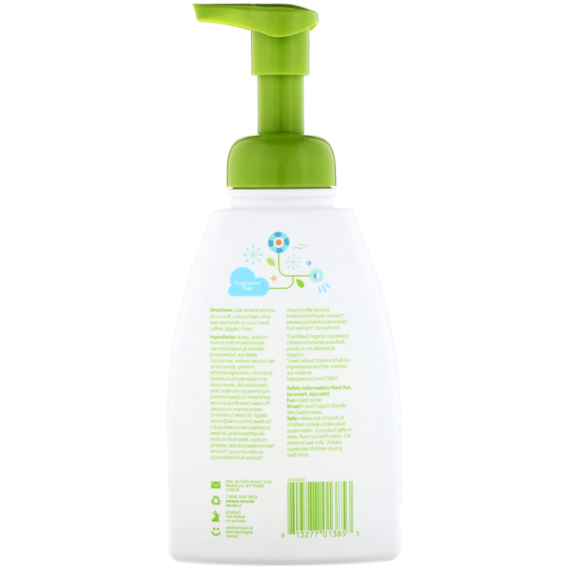 Babyganics Shampoo & Body Wash (Fragrance Free) 473ml
