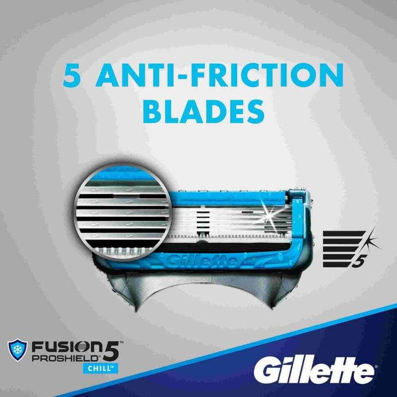 Gillette Fusion5 ProShield Chill Razor Cartridges 4 Counts