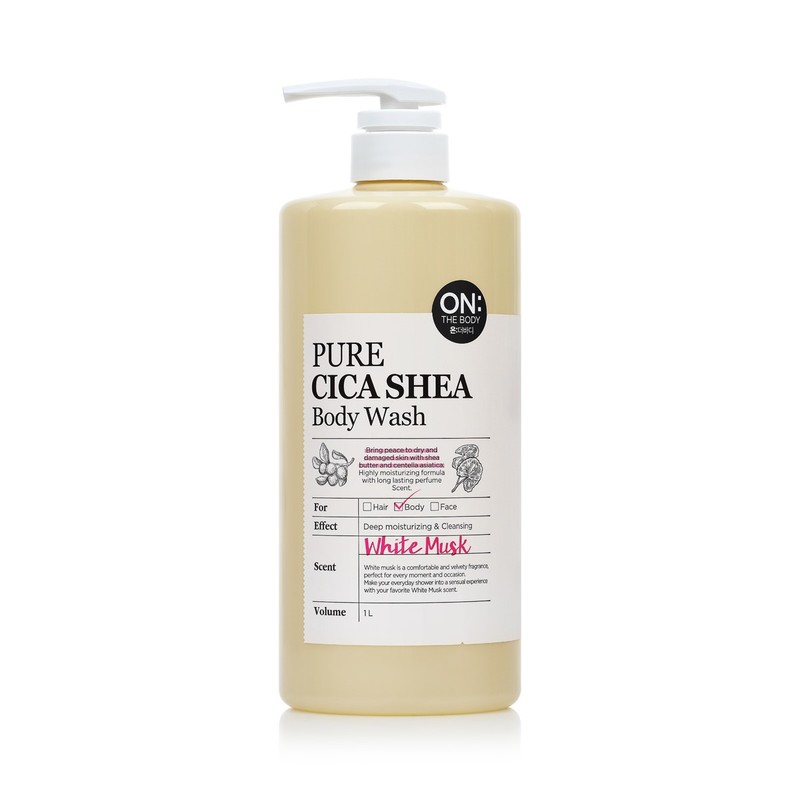 ON: THE BODY Pure Cica Shea Body Wash (White Musk scent) 1000ml