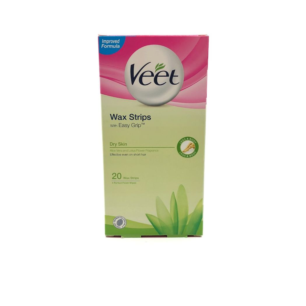 Veet Wax Strips Easy Grip (Dry Skin) 20pcs | Women Shaving | Personal Care  | Mannings Online Store