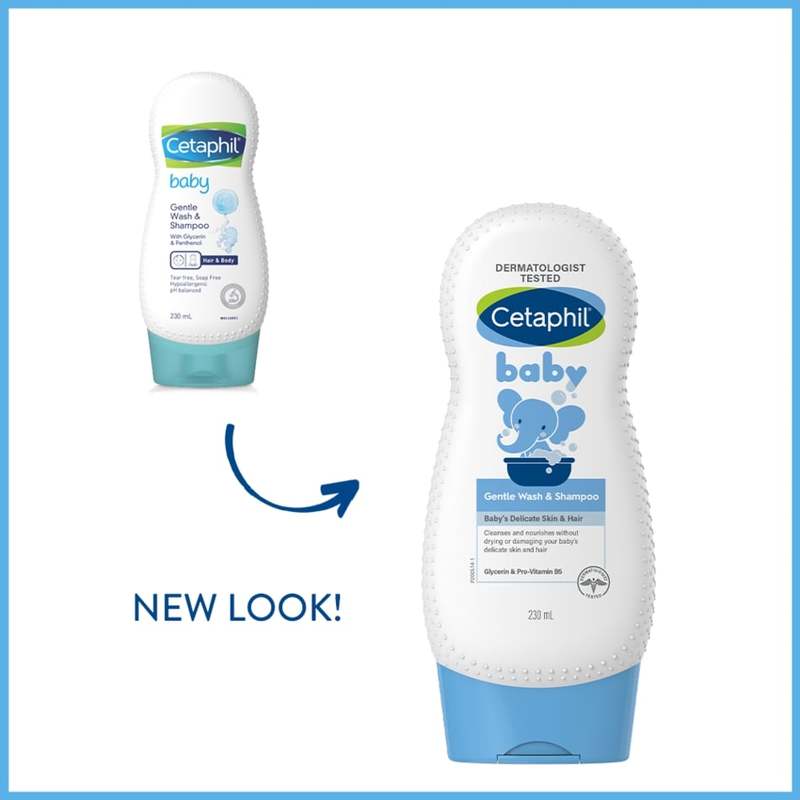 Cetaphil Baby Wash & Shampoo With Glycerin & Panthenol 230ml [Head To Toe Gentle Cleansing Formula]