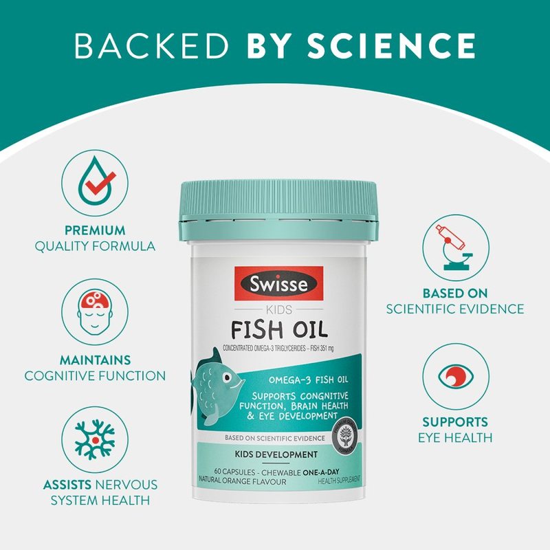 Swisse Kids Fish Oil, 60 capsules