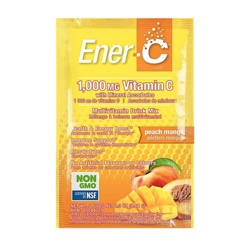 Ener-C Vitamin C Effervescent Powdered Drink Mix Peach Mango 30 packets