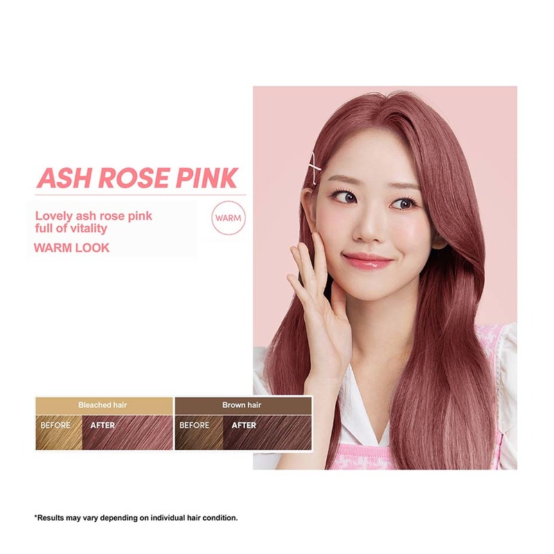 Moremo Keratin Hair Color (Ash Rose Pink) 60g&60g
