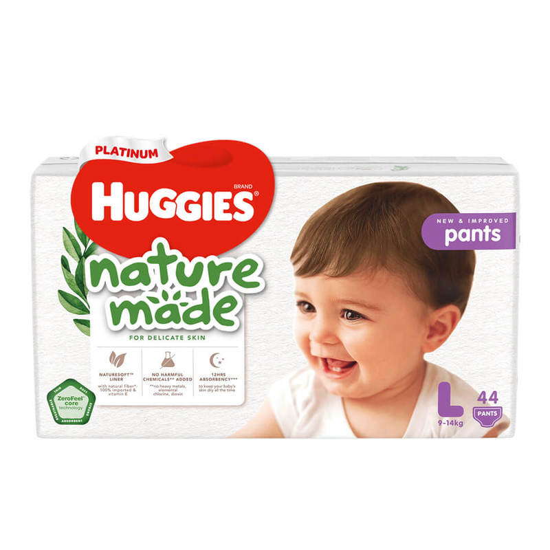 Huggies Platinum Naturemade Pants L 44s