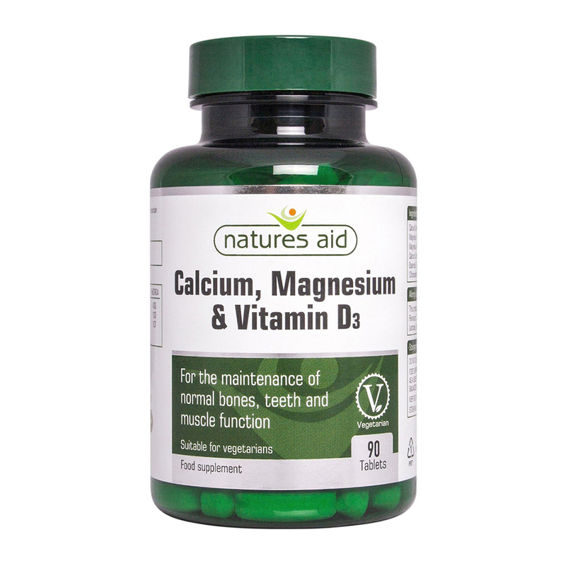 Natures Aid Calcium, Magnesium & Vitamin D3, 90 tablets