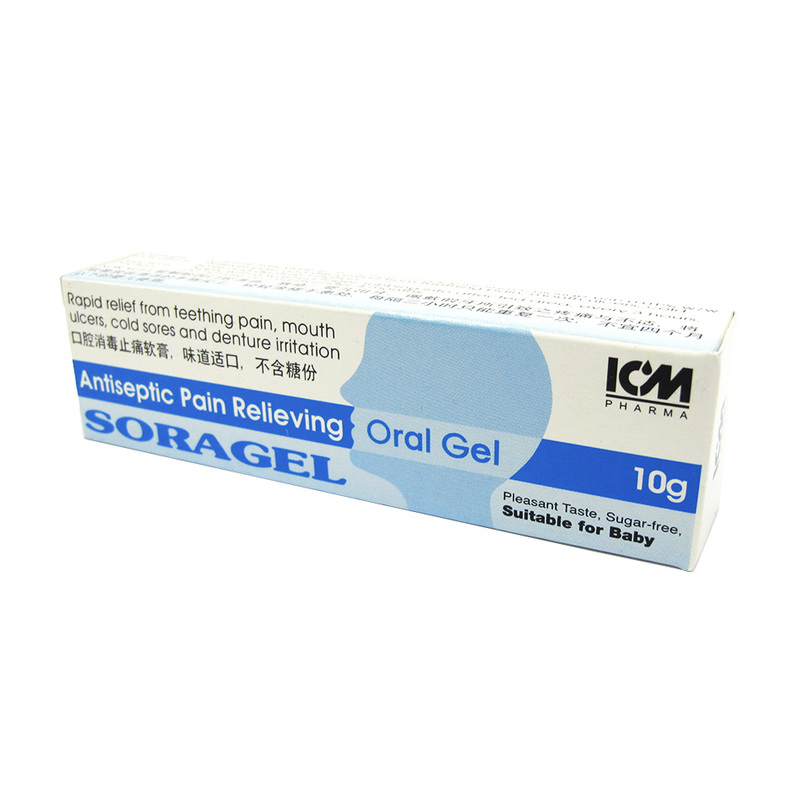 ICM Pharma Soragel Antiseptic Pain-Relieving Oral Gel, 10g