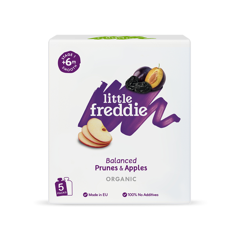 Little Freddie Organic Balanced Prunes & Apples - Multipack 5×100g