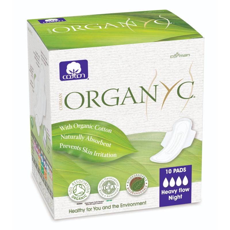 Organyc Organic Cotton Sanitary Towels - Heavy Flow 10pcs