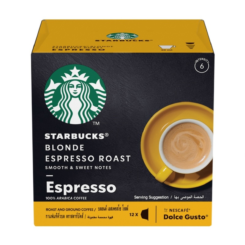 Starbucks Blonde Espresso Roast by NESCAFe DOLCE GUSTO 12 Coffee Capsules