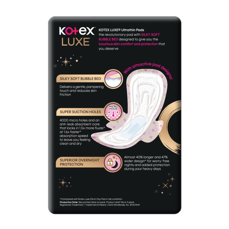 Kotex Luxe Ultrathin Night 32cm, 12pcs