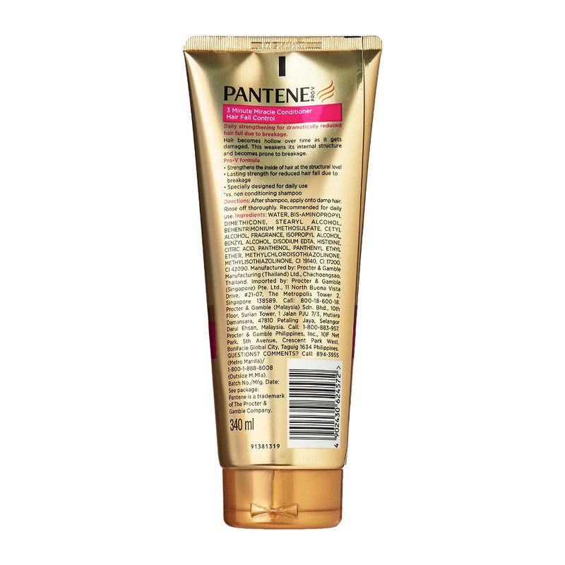 Pantene Hair Fall Control 3 Minute Miracle Conditioner, 180ml