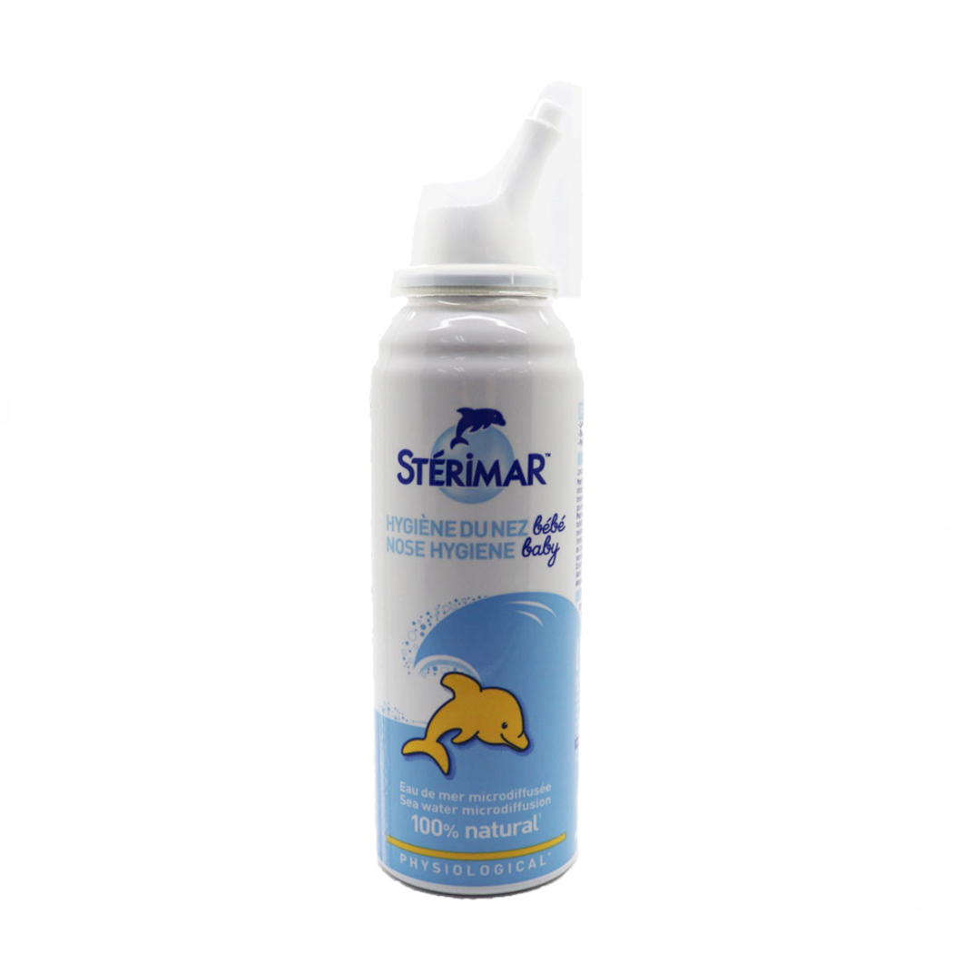 Spray Nasal Bébé - Hygiène du Nez - Eau de Mer - Stérimar - 100 ml