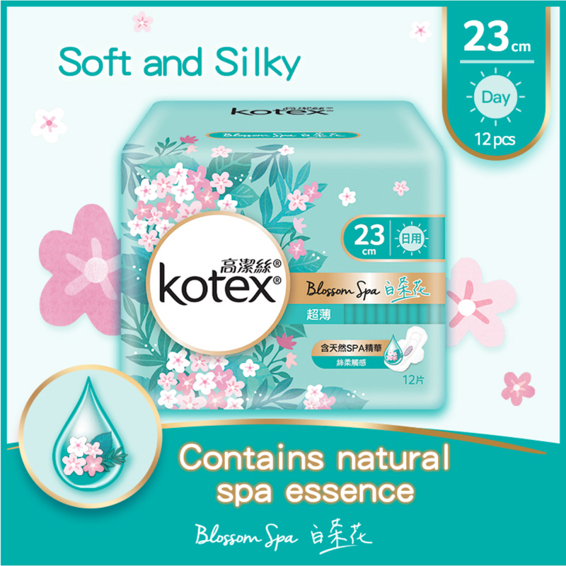 Kotex Blossom Spa White Tea Ultra Thin 23cm 12pcs