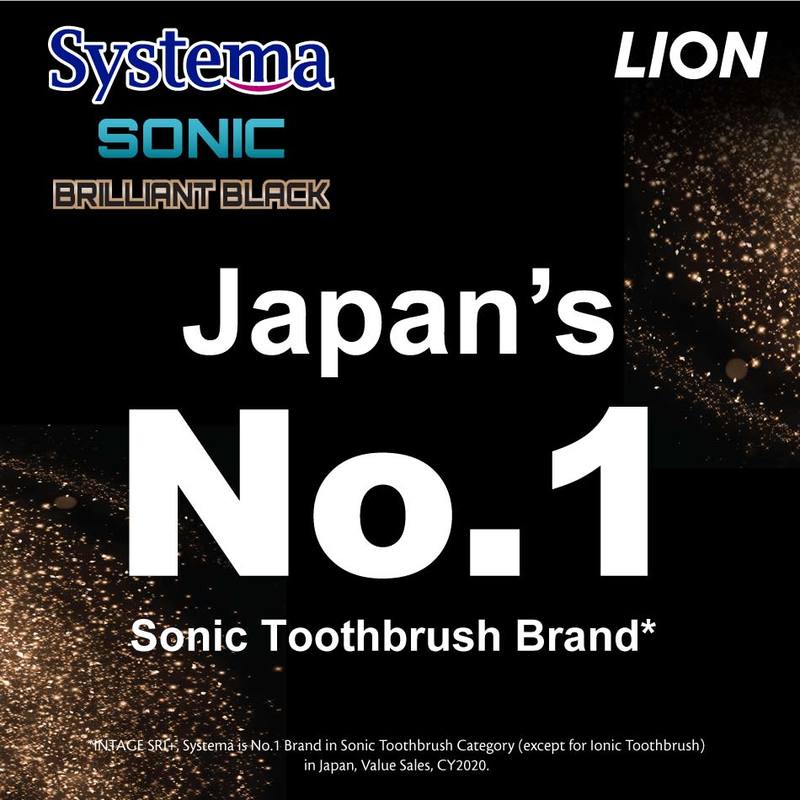 Systema  Sonic Brilliant Black Toothbrush Refill 2s