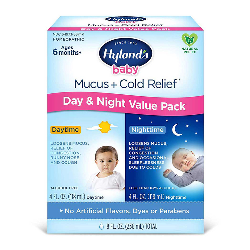 Hyland's Baby Mucus + Cold Relief, Day & Night Value Pack (Ages 6+ months) 236ml