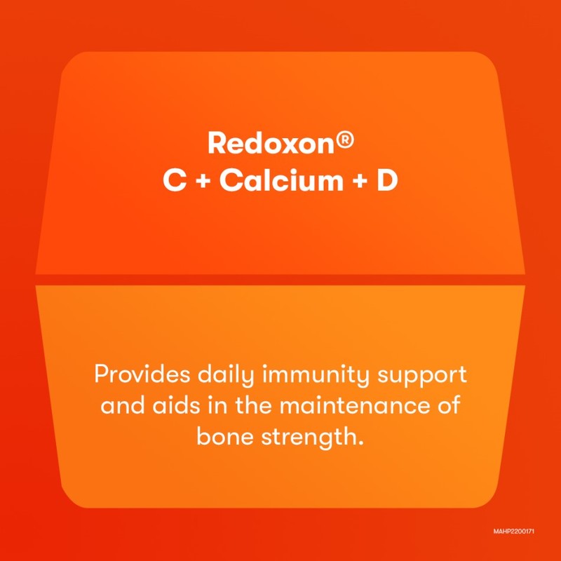 Redoxon Vitamin C, D & Calcium Immunity & Bone Health Effervescent 30s