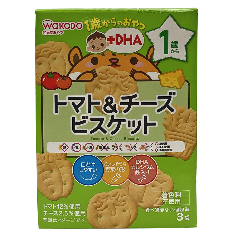 Wakodo和光堂 蕃茄芝士味+DHA餅乾 (12個月) 34.5克