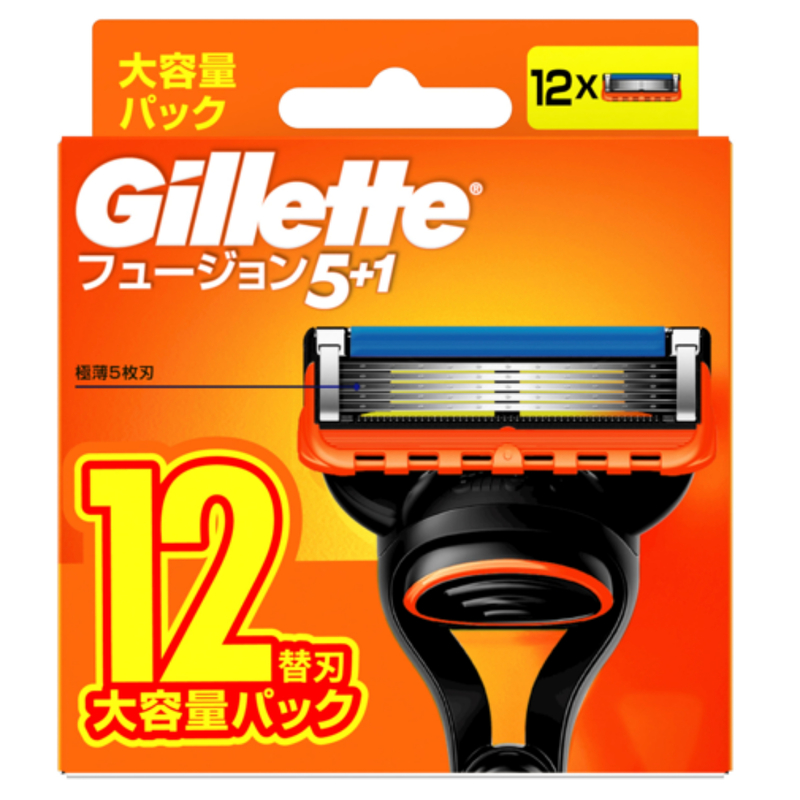 Gillette Fusion Manual Blades 12pcs