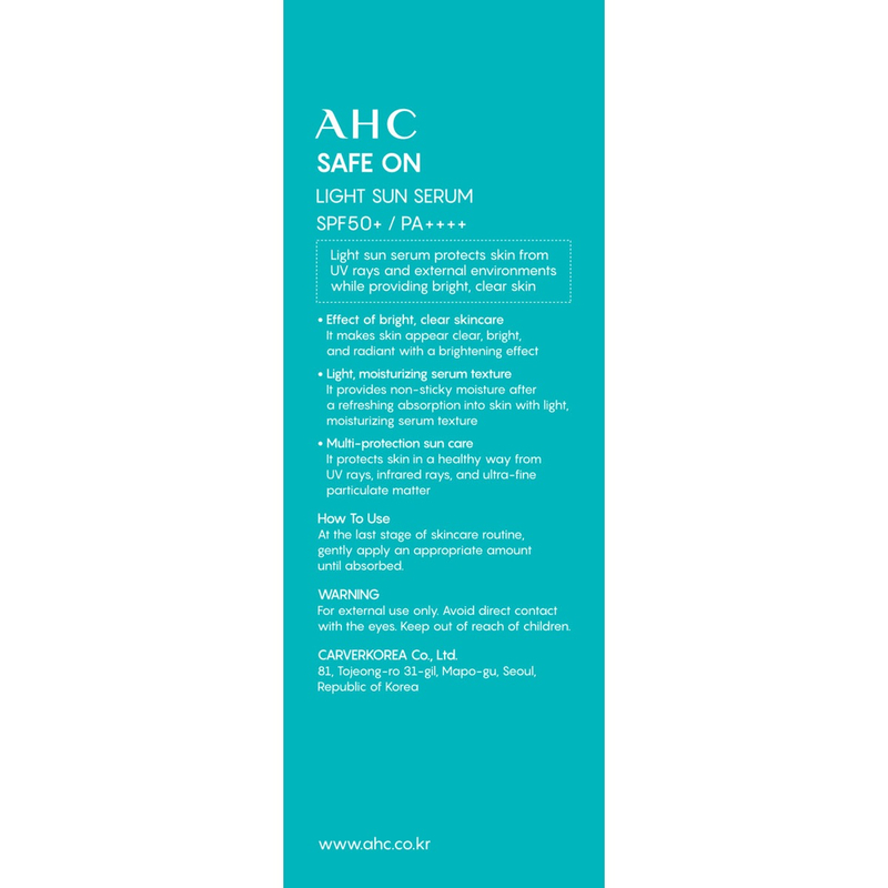 AHC Safe On Light Sun Serum 40ml
