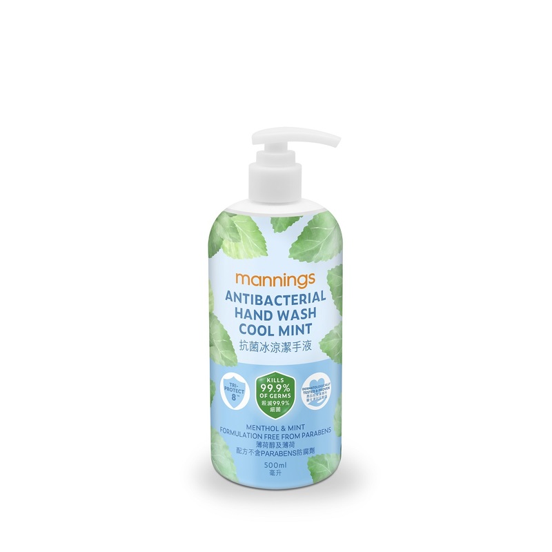 Mannings Antibacterial Hand Wash Cool Mint 500ml