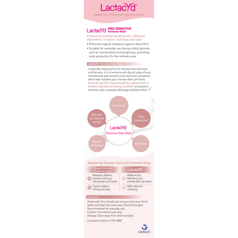 Lactacyd Pro Sensitive Feminine Wash 250ml