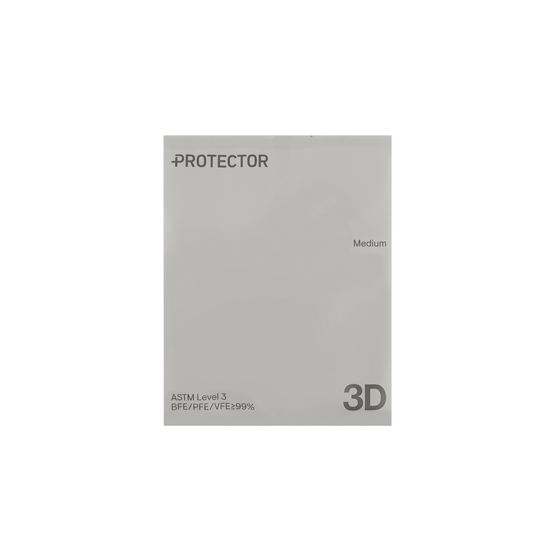 Protector 3D 成人立體口罩(中碼)霧感灰30片