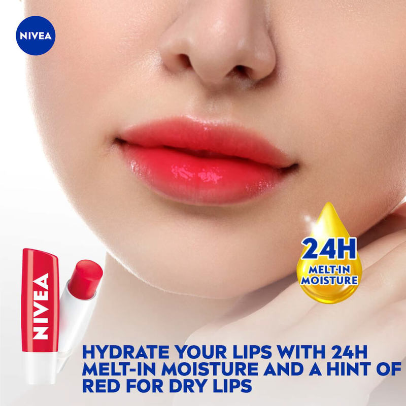 Nivea Fruity Shine Strawberry Lip Balm, 4.8g