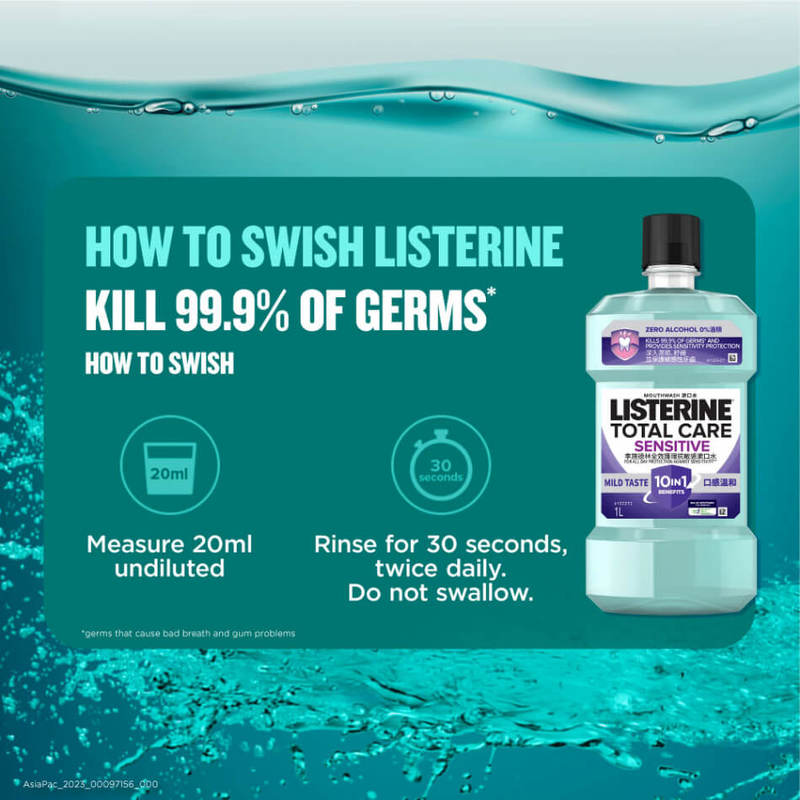 Listerine Total Care Sensitive Mouthwash 1000ml
