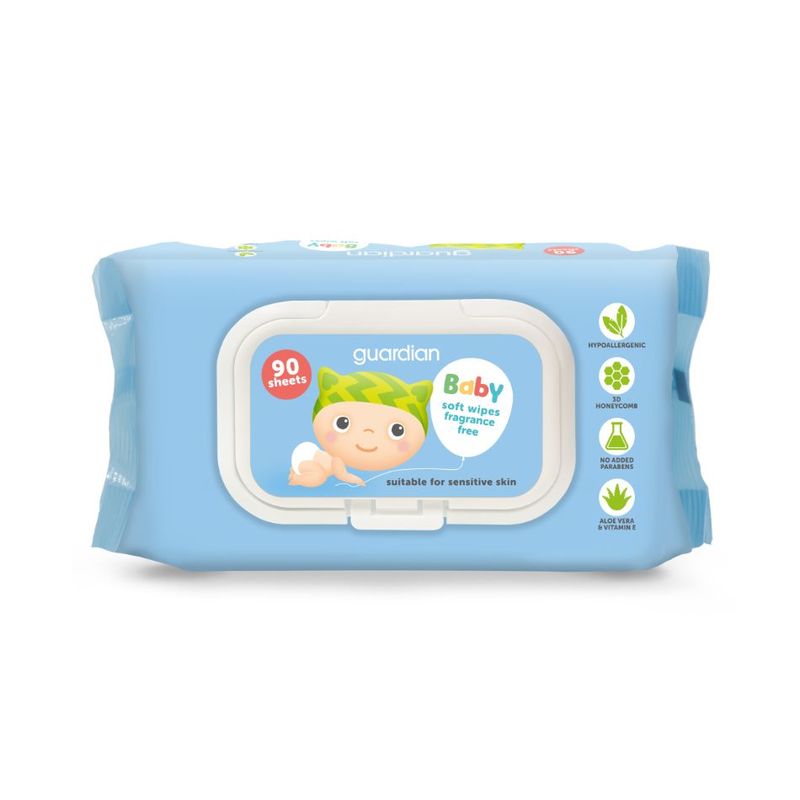 Guardian Baby Wipes Fragrance Free 90s