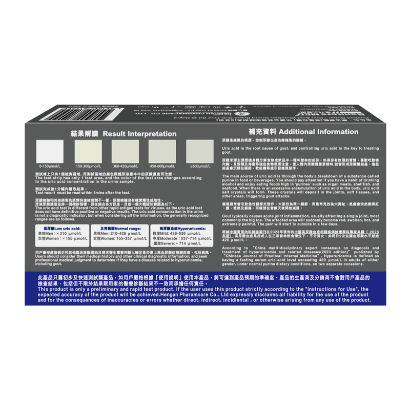 Banitore便利妥尿酸快速自我檢測試劑(5天份量) 1盒