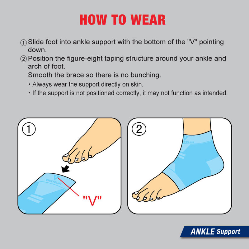 Vantelin Support Cool Fit Ankle Blue L