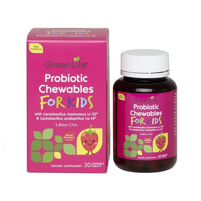 GreenLife Probiotic Chewables For Kids 30 chewable tablets