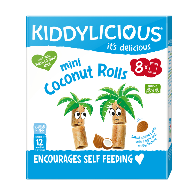 Kiddylicious Coconut Rolls Plain Multipack 6.8g x 8 Packs