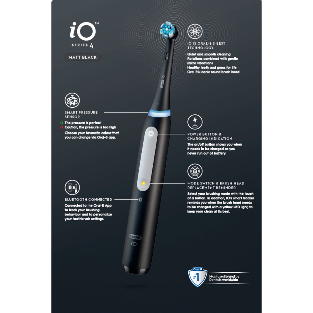 Oral-B IO Series 4 (Black) 1pc | Mannings Online Store