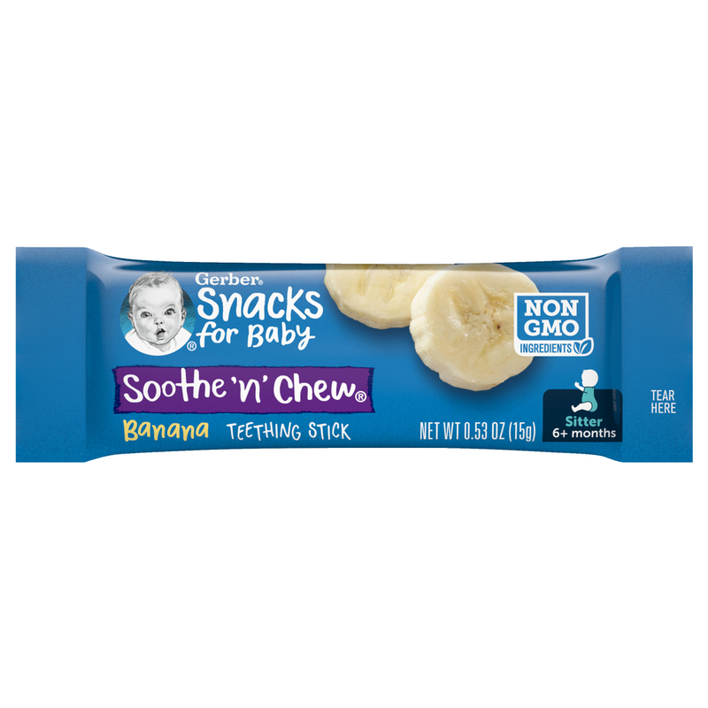 Gerber Snack Soothe 'n' Chew Teething Banana Sticks 90g