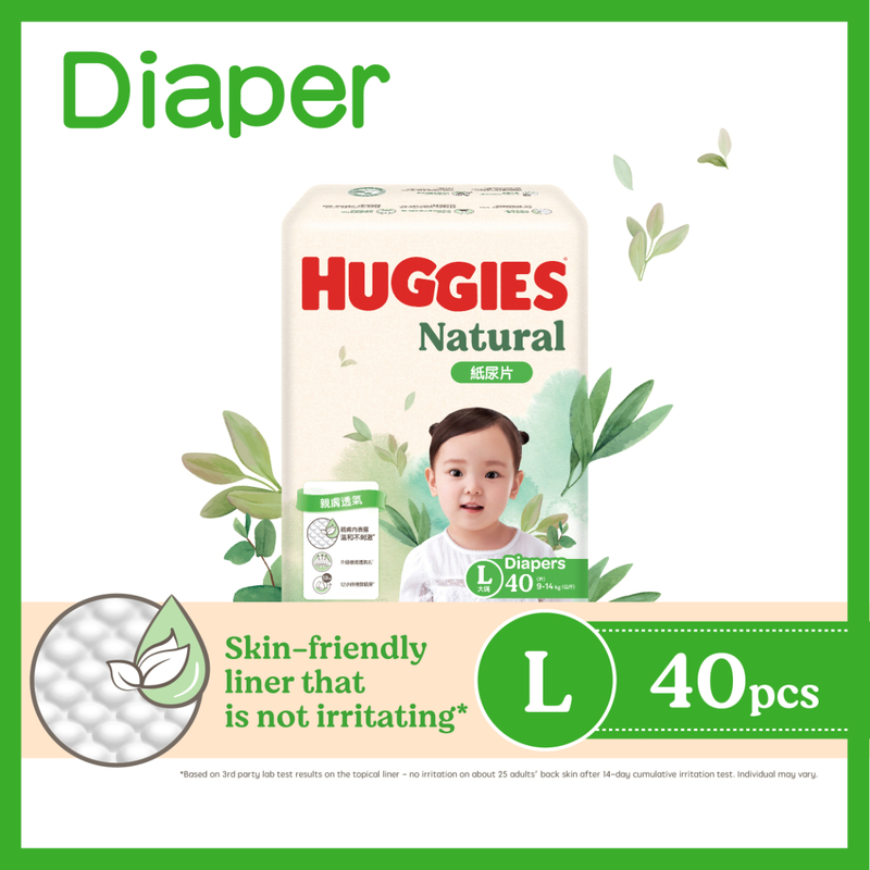 Huggies Natural Diaper L 40pcs
