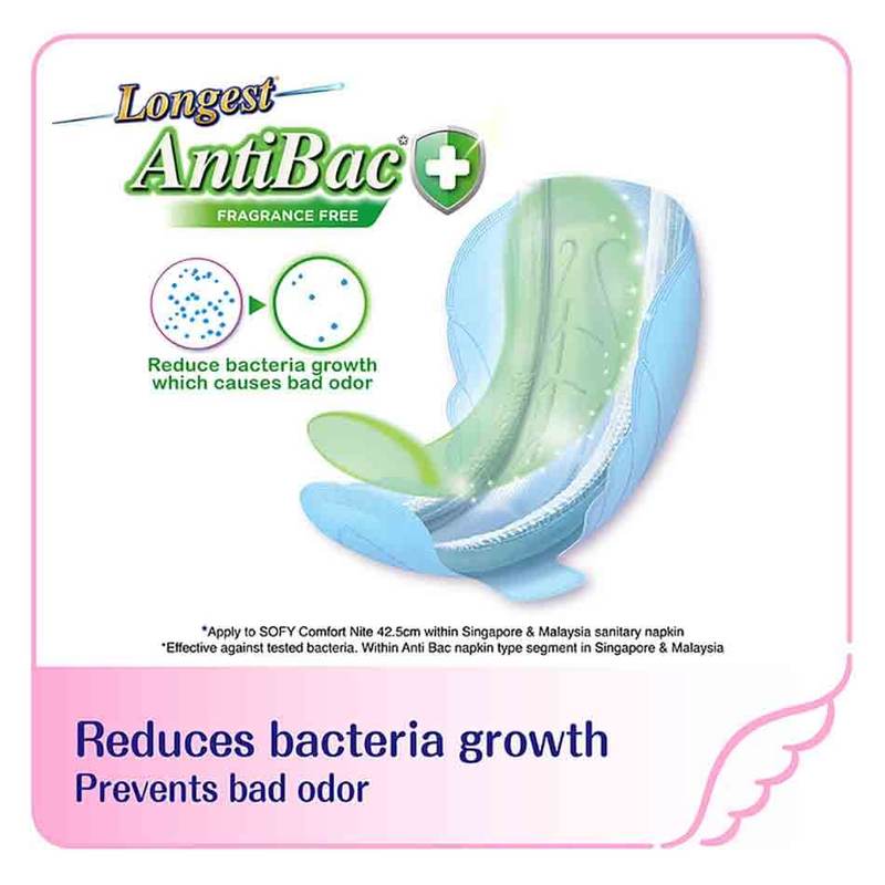 Sofy  Comfort Nite Body Fit Anti Bacterial 42.5cm