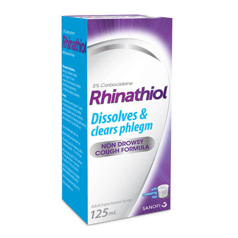 Rhinathiol Adult Cough  Syrup 5% 125ml