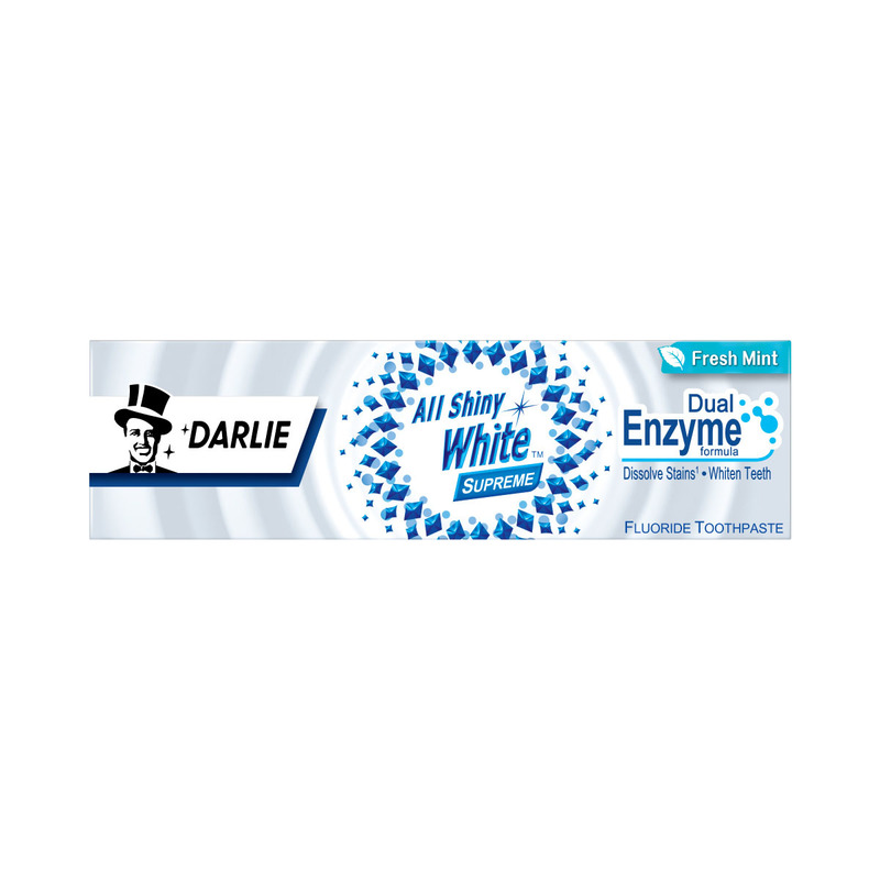 DARLIE All Shiny White Supreme Enzyme Toothpaste (Fresh Mint) 120g (Random Old/New Package Delivery)