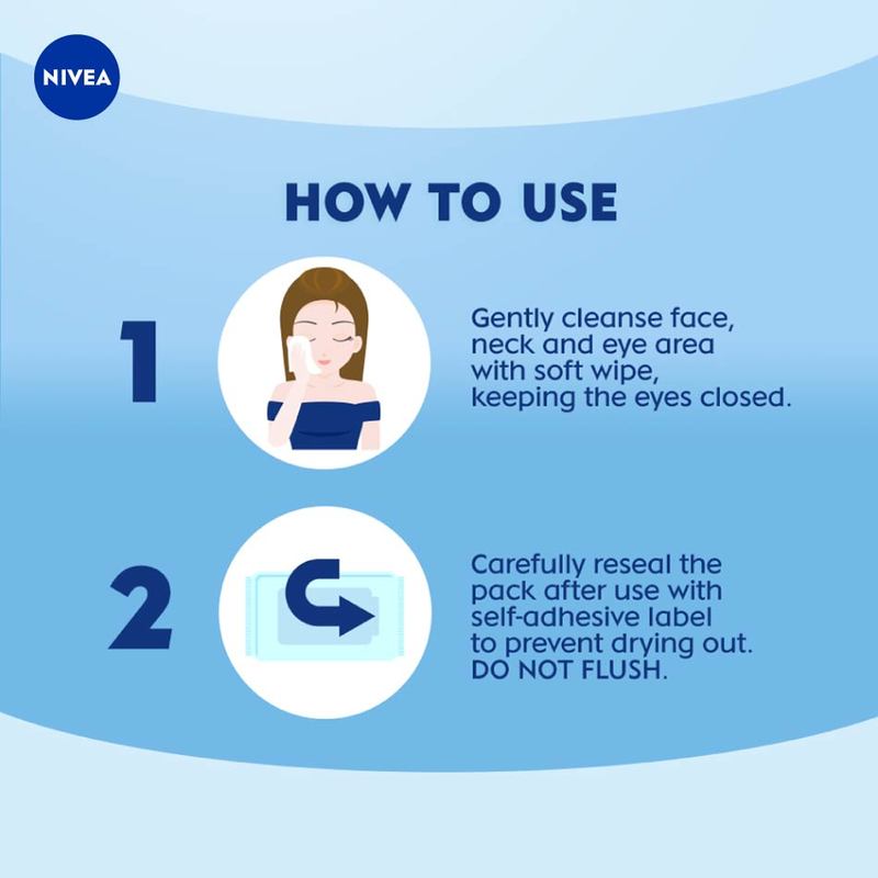 Nivea Refreshing Facial Cleansing Wipes, 25pcs