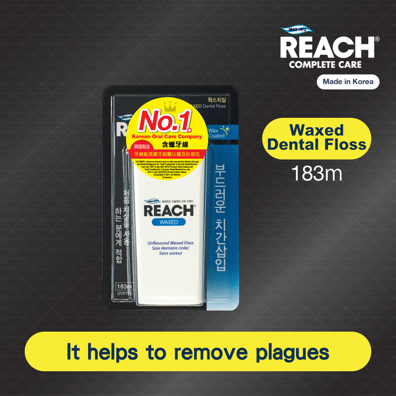 REACH Dental Floss Waxed 183m