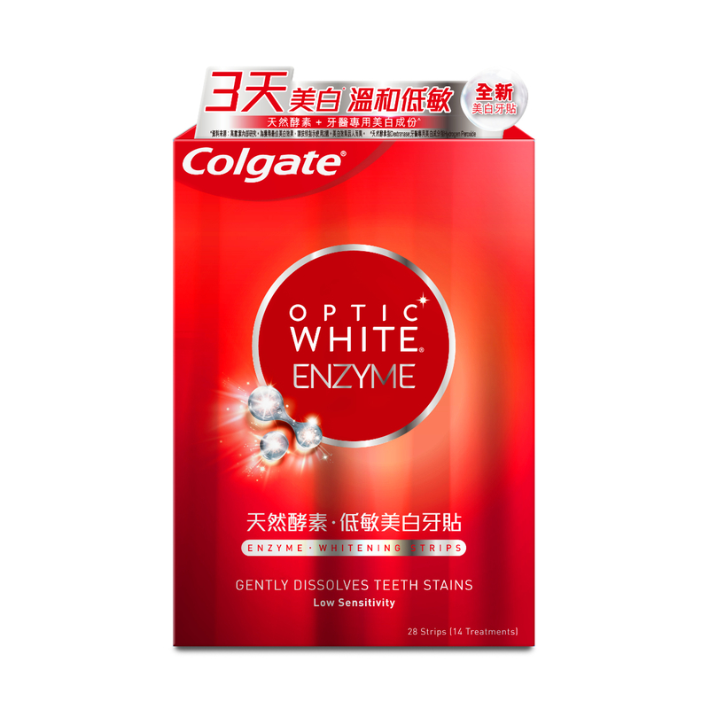 Colgate高露潔光感白天然酵素低敏美白牙貼  28片 (14次療程)