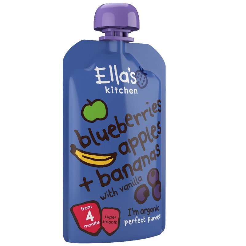 Ella's Kitchen有機藍莓, 蘋果+香蕉 120克